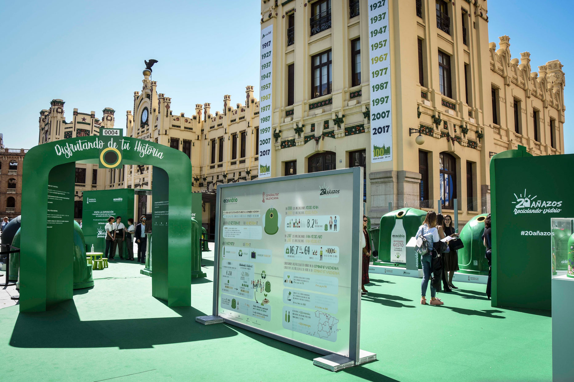 exposición itinerante “20 añazos reciclando envases de vidrio"