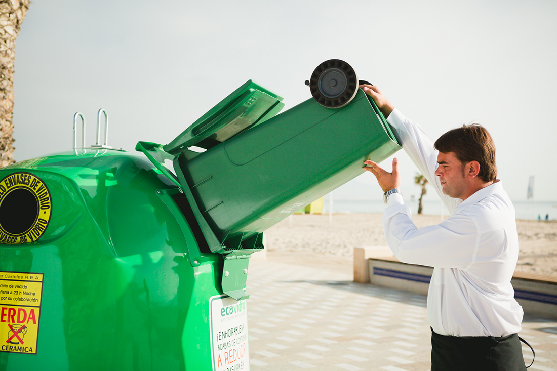 reciclaje de vidrio en verano